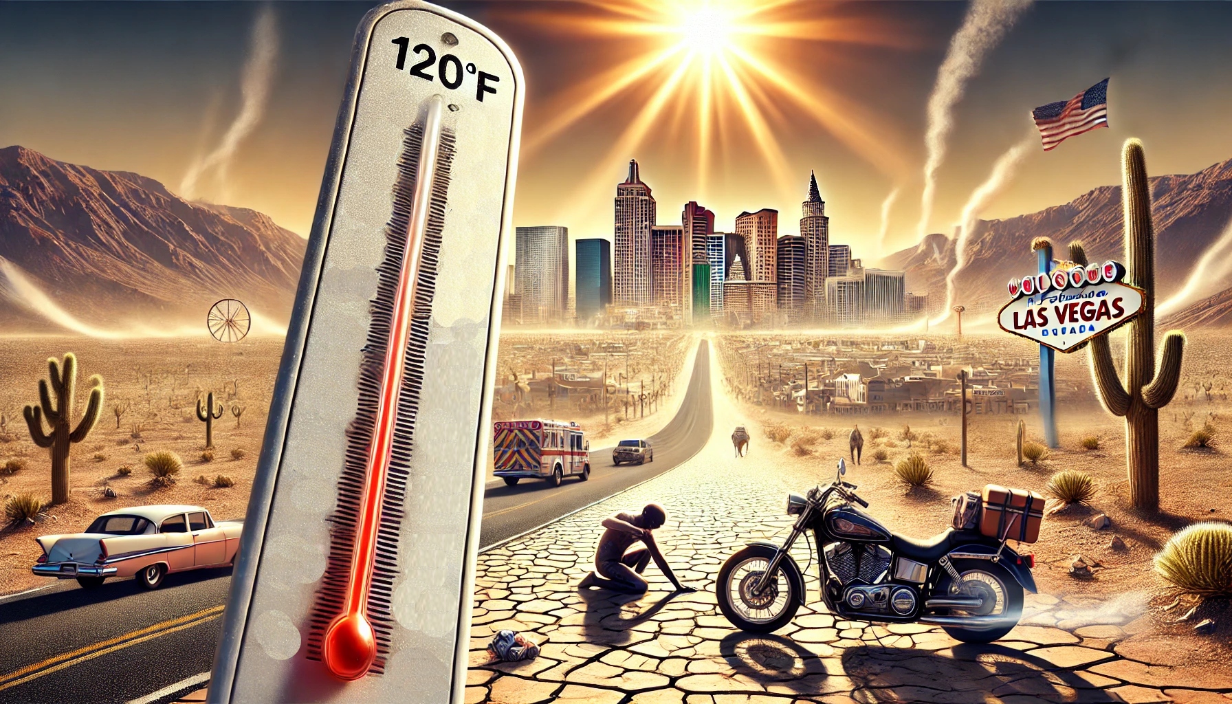 Death Valley’s Deadly Heat: Motorcyclist Dies as Las Vegas Hits Record 120F